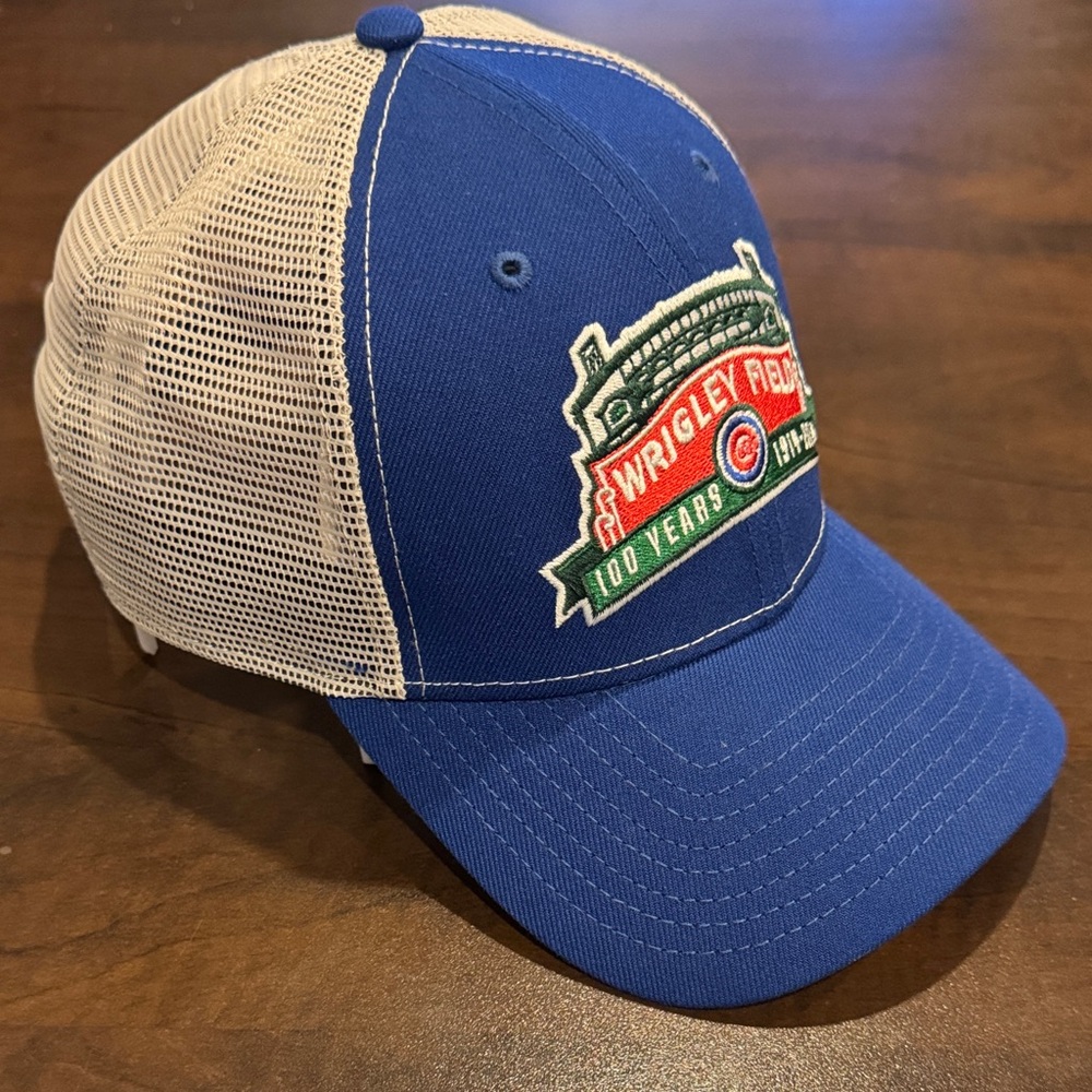 Blue and White Wrigley Field Cap